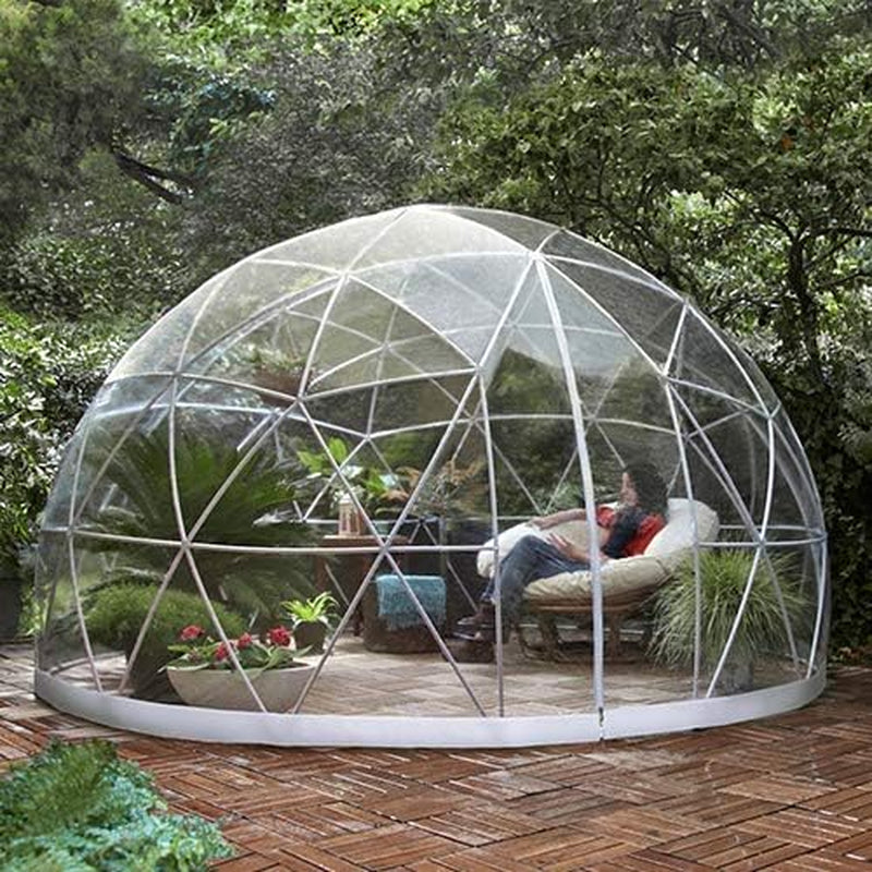 Garden Igloo Dome | PVC Outdoor Greenhouse, Stylish Gazebo & Conservatory, 11'9"W x 7'2"H - Ideal for Dining, Kids' Play Area, and More