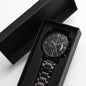 Personalized Black Engraved Chronograph Watch