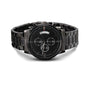 Personalized Black Engraved Chronograph Watch