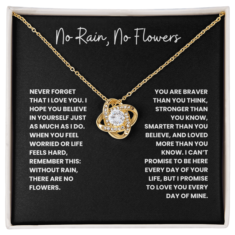 No Rain, No Flowers- Love Knot Necklace