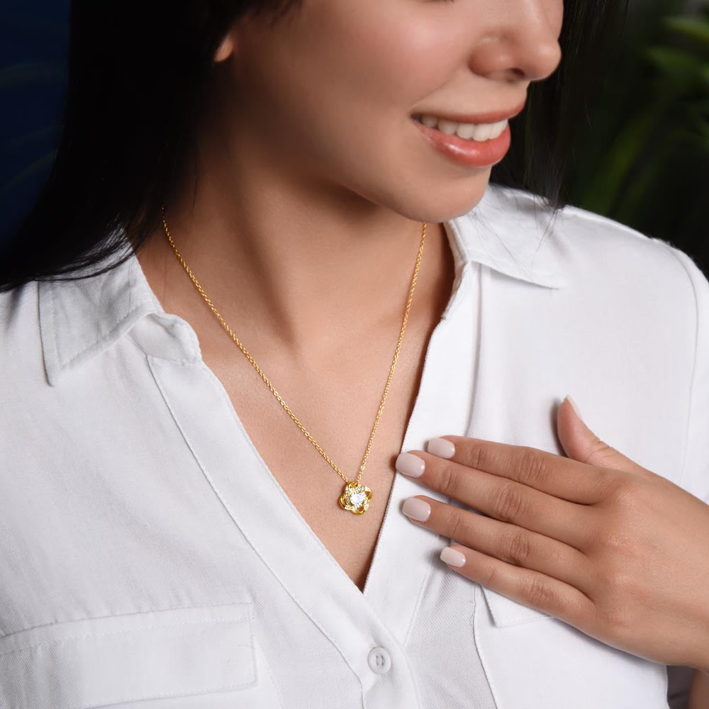 No Rain, No Flowers- Love Knot Necklace