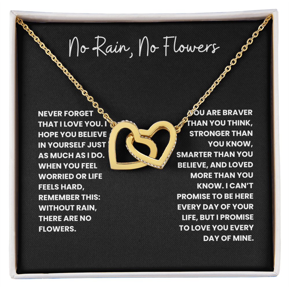 No Rain, No Flowers- Interlocking Hearts Necklace