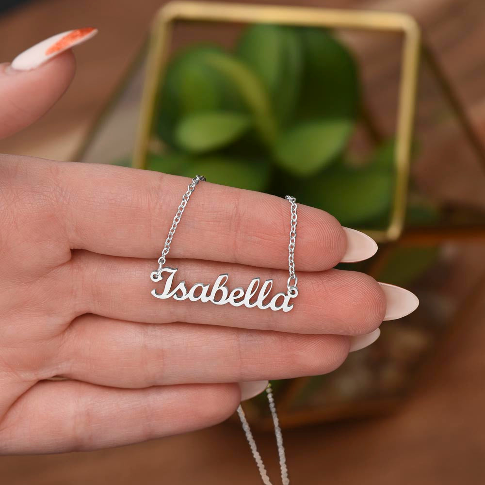 No Rain, No Flowers- Custom Name Necklace