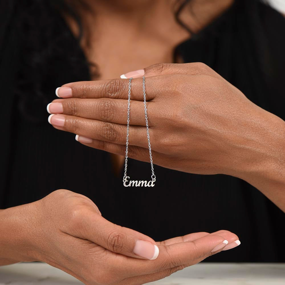 No Rain, No Flowers- Custom Name Necklace