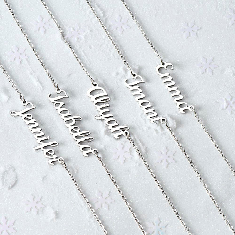 No Rain, No Flowers- Custom Name Necklace