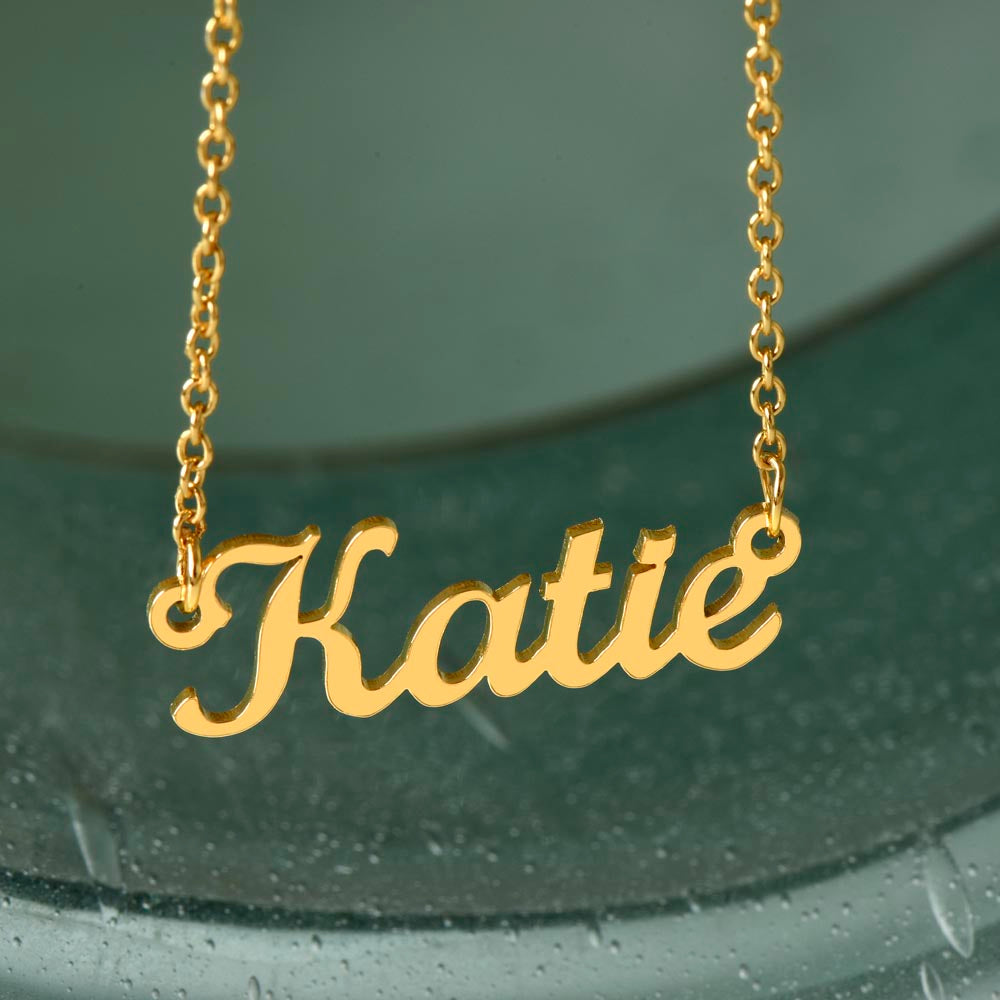 No Rain, No Flowers- Custom Name Necklace