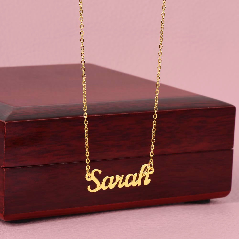 No Rain, No Flowers- Custom Name Necklace