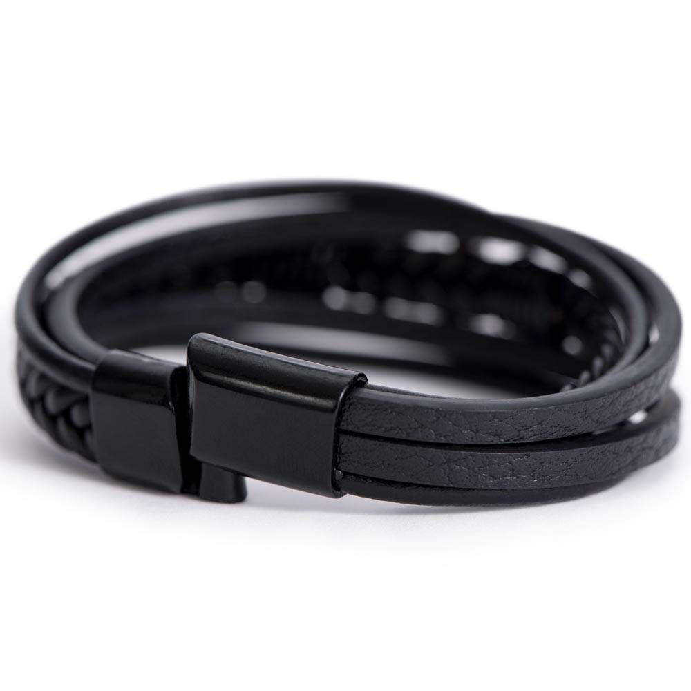 To My Dad - I Want To say I Love You - Men's Cross Bracelet
