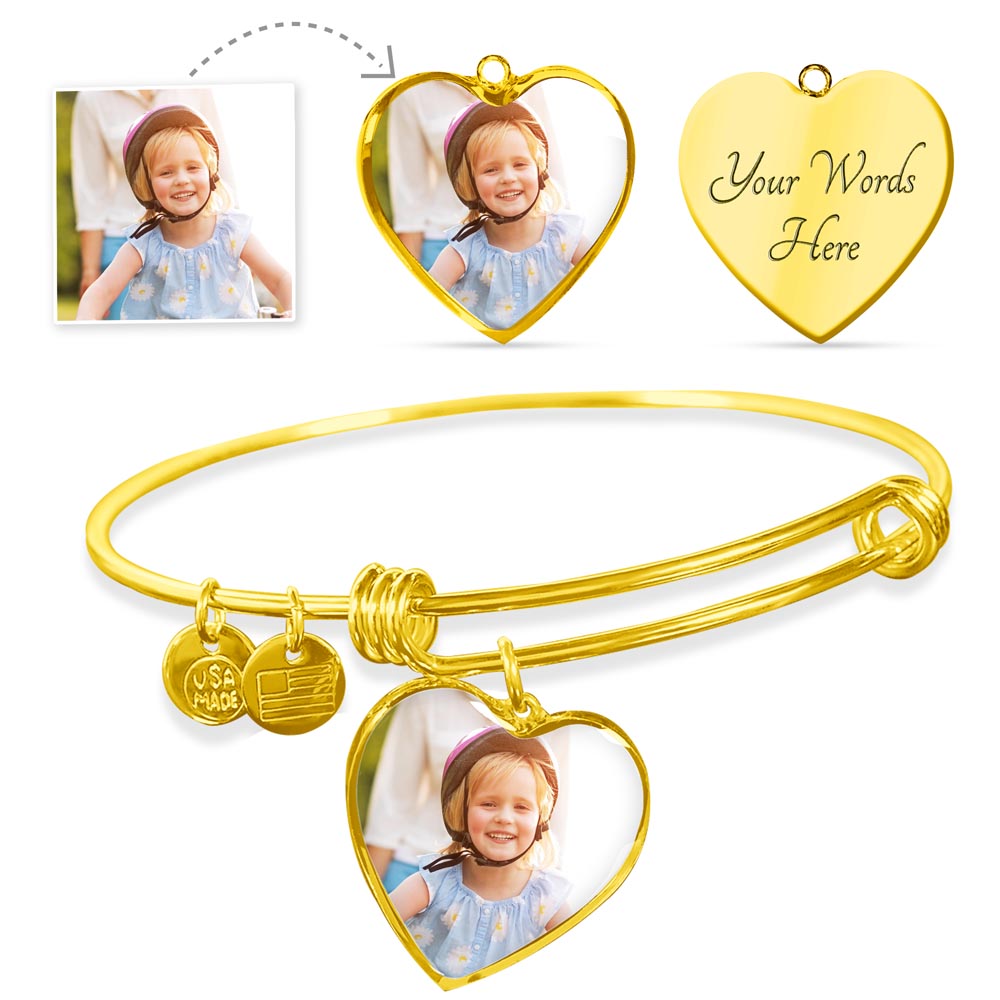 Custom Luxury Heart Bangle