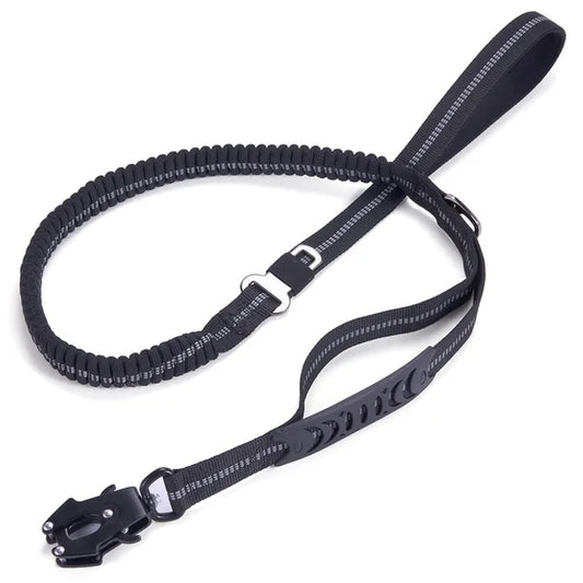 Heavy Duty Tactical Bungee Dog Leash & Car Seatbelt