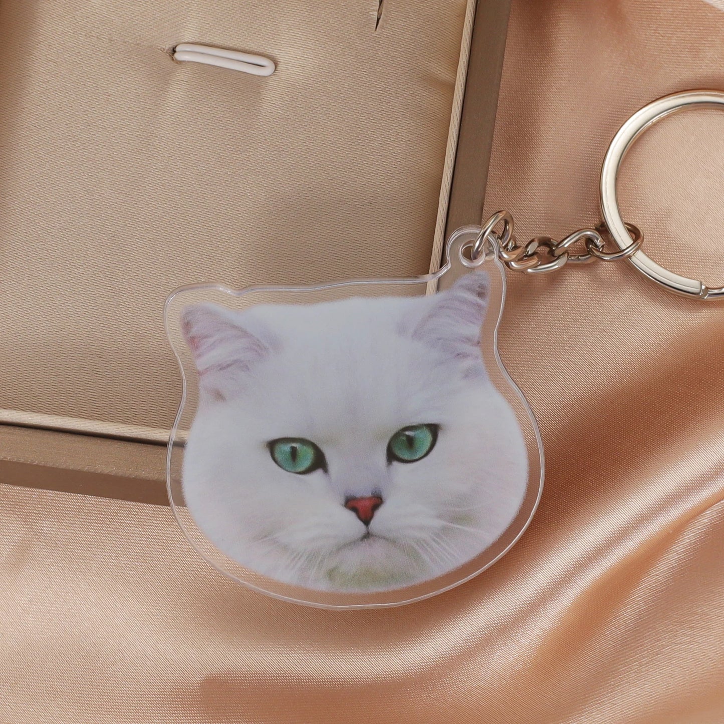 Custom Pet Photo Acrylic Keychain Personalized Dog/Cat Photo Keychain Charm Personalized Backpack Pendant Best Custom Gift