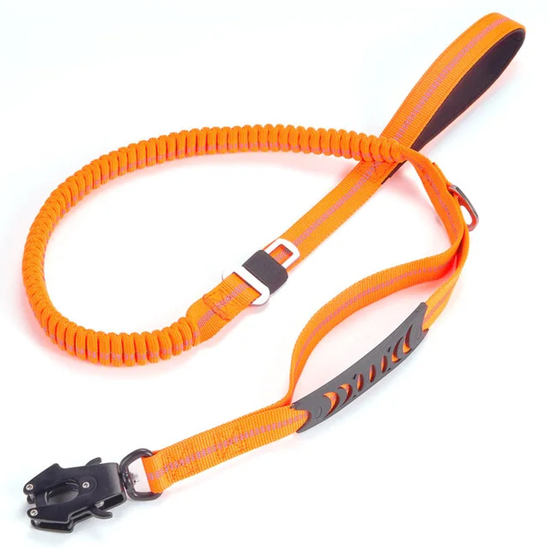 Heavy Duty Tactical Bungee Dog Leash & Car Seatbelt 