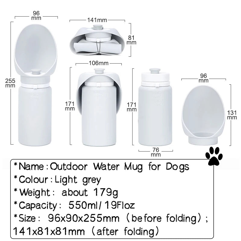 Packable Dog & Cat Travel Water Bottle 