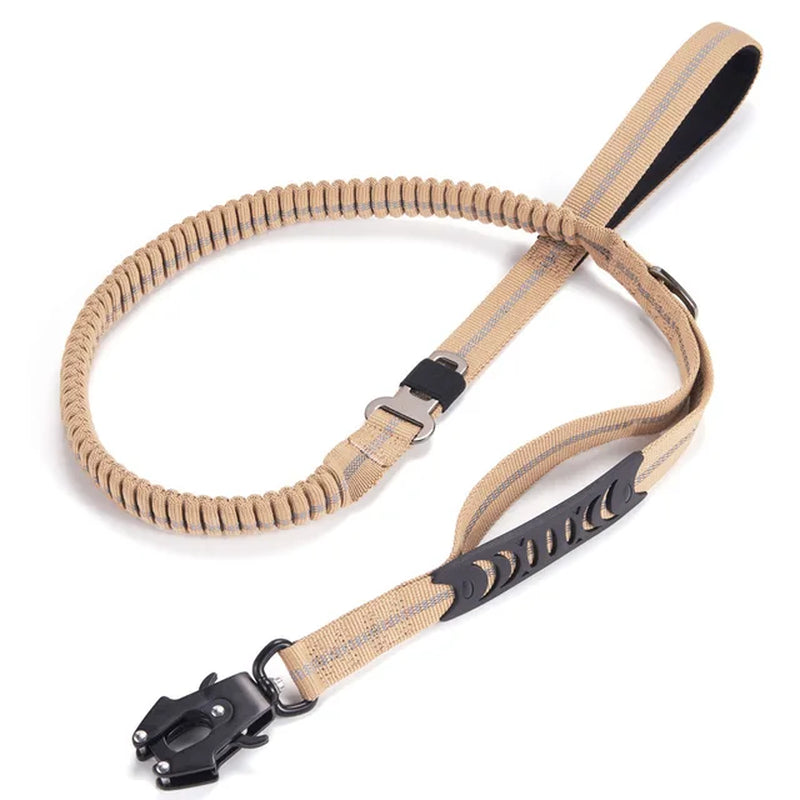 Heavy Duty Tactical Bungee Dog Leash & Car Seatbelt 