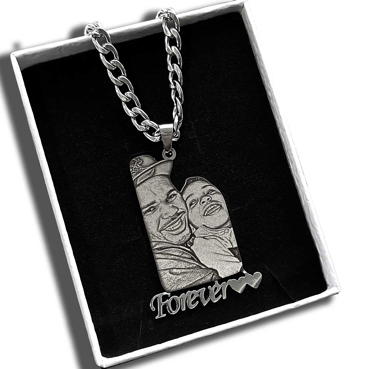 Custom Engraved Photo Necklace