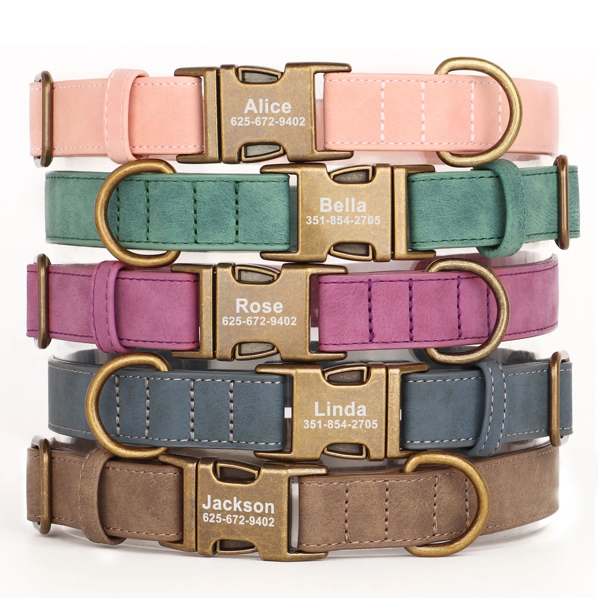 Personalized Engraved Buckle Pet Collars