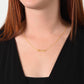 Custom Name Necklace- Polished Steel & 18k Gold