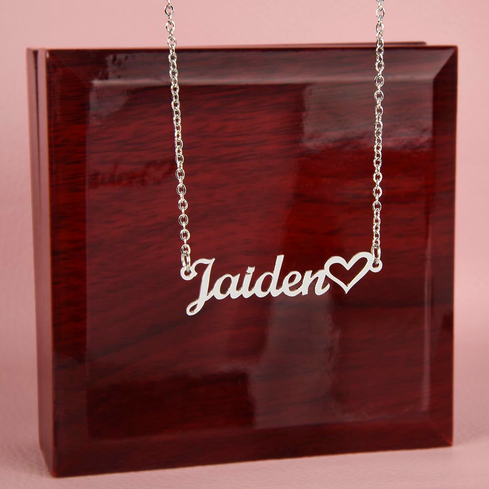 Personalized Heart & Name Pendant