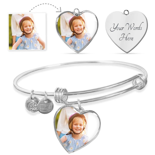 Custom Luxury Heart Bangle