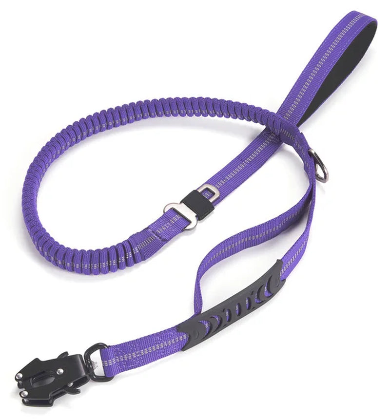 Heavy Duty Tactical Bungee Dog Leash & Car Seatbelt 