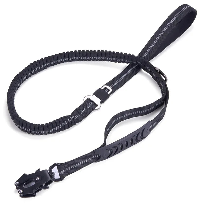 Heavy Duty Tactical Bungee Dog Leash & Car Seatbelt 