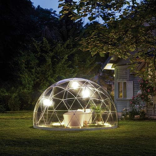 Garden Igloo Dome | PVC Outdoor Greenhouse, Stylish Gazebo & Conservatory, 11'9"W x 7'2"H - Ideal for Dining, Kids' Play Area, and More