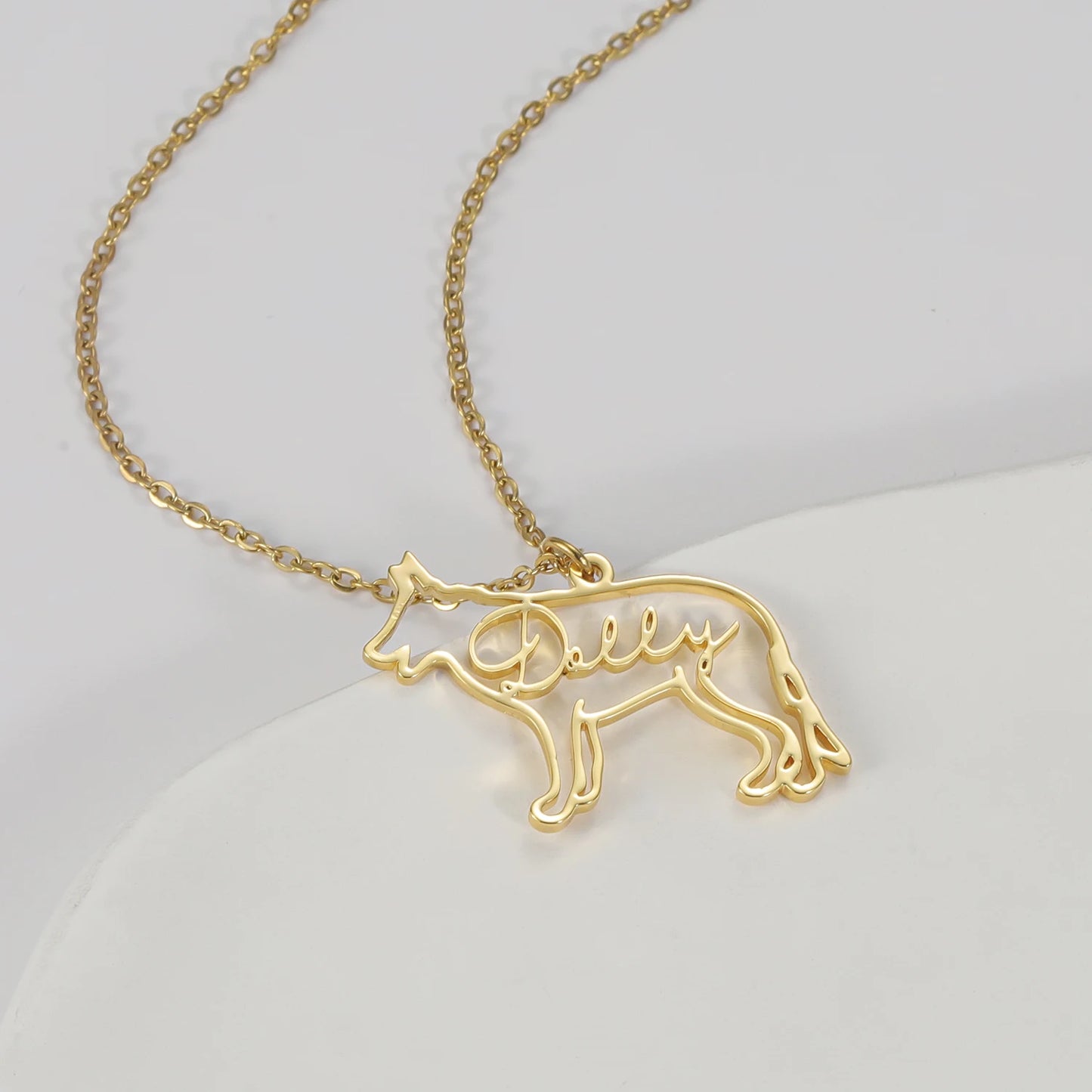Custom Dog Necklace with Name Personalized 