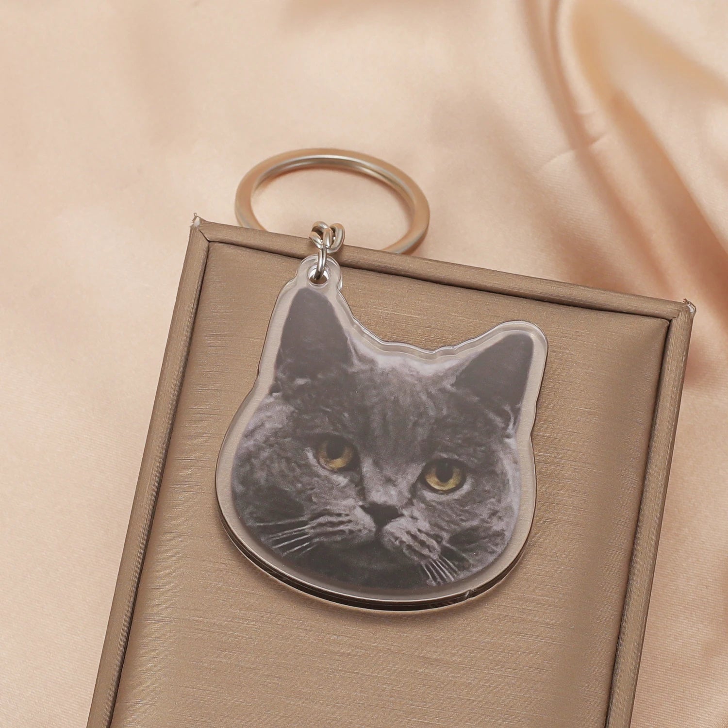 Custom Pet Photo Acrylic Keychain Personalized Dog/Cat Photo Keychain Charm Personalized Backpack Pendant Best Custom Gift